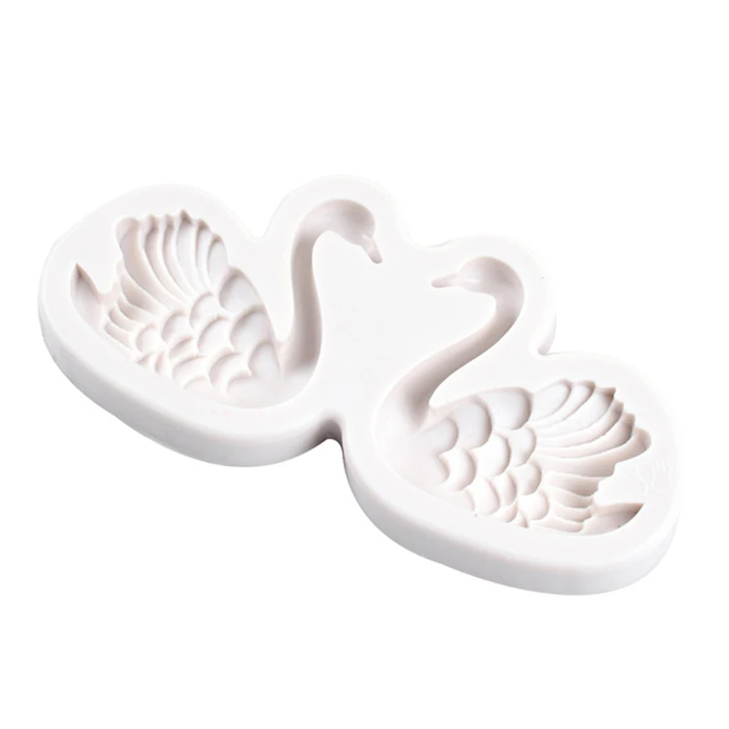 

Couple Swan Silicone Mold 3D Fondant Cake Decoration Mould Soap Molds Chocolate Cookie Pastry Baking Tool Kitchen Accessories