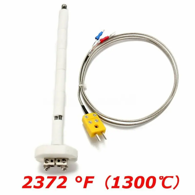 

Universal K-Type Thermocouple Block Ceramic Kiln Probe 2372/1300 Degree F/C 11G High Tool Temperature Controller New