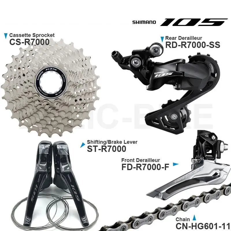Переключатель передач SHIMANO 105 R7000 2x11 в для шоссейного велосипеда с тормозным