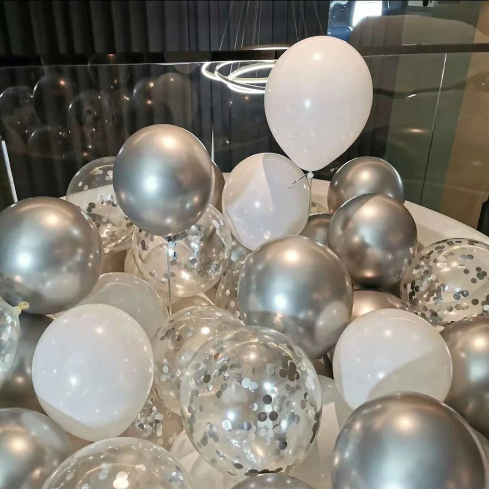 

10pcs 12inch Gold Confetti Latex Balloons Glitter Clear Transparent Balloons Wedding Birthdy party Decoration Helium Balls