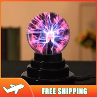 usb crystal plasma ball night light magical glass sphere novelty lighting ion ball plasma table levitating induction lamp lights