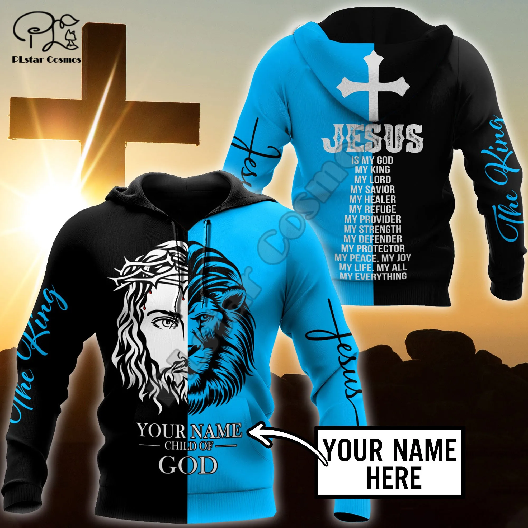 

PLstar Cosmos Premium Christian Jesus Child Of God 3D Printed Hoodies Sweatshirts Zip Hooded For Men/Women Casual Streetwear G14