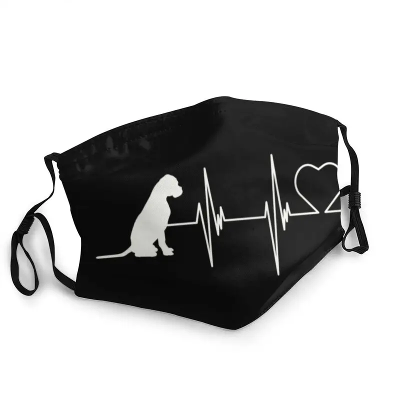 

Boxer Dog Heartbeat Silhouette Mask Anti Haze Dustproof Animal Cartoon Pattern Face Mask Protection Men Respirator Mouth Muffle