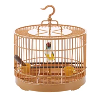 bird feeding cage breathable bird carrier parrot retro round travel cage for small birds birdcage birds nest hamster breeding