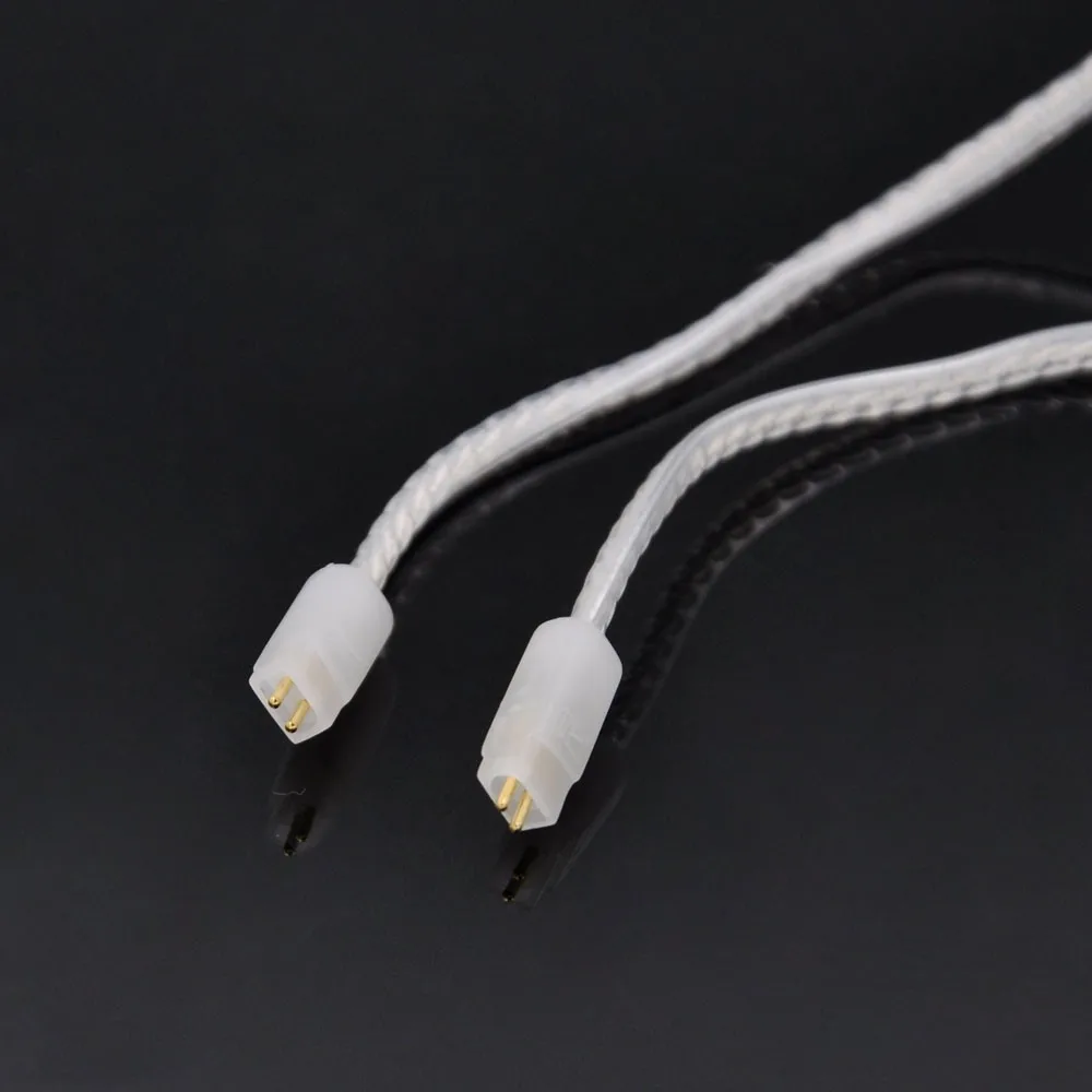 Плотным верхним ворсом KZ ZS3 ZS4 ZS5 ZS6 кабель 2pin 0,75 мм обновлен с серебряным покрытием кабель наушников обновления кабель для наушников Наушники KZ ZS4 ZSA ED16