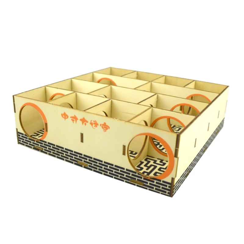 

Hamster Maze Wooden Tube Tunnel Cage Seesaw House Swing Small Animals Pet Toys