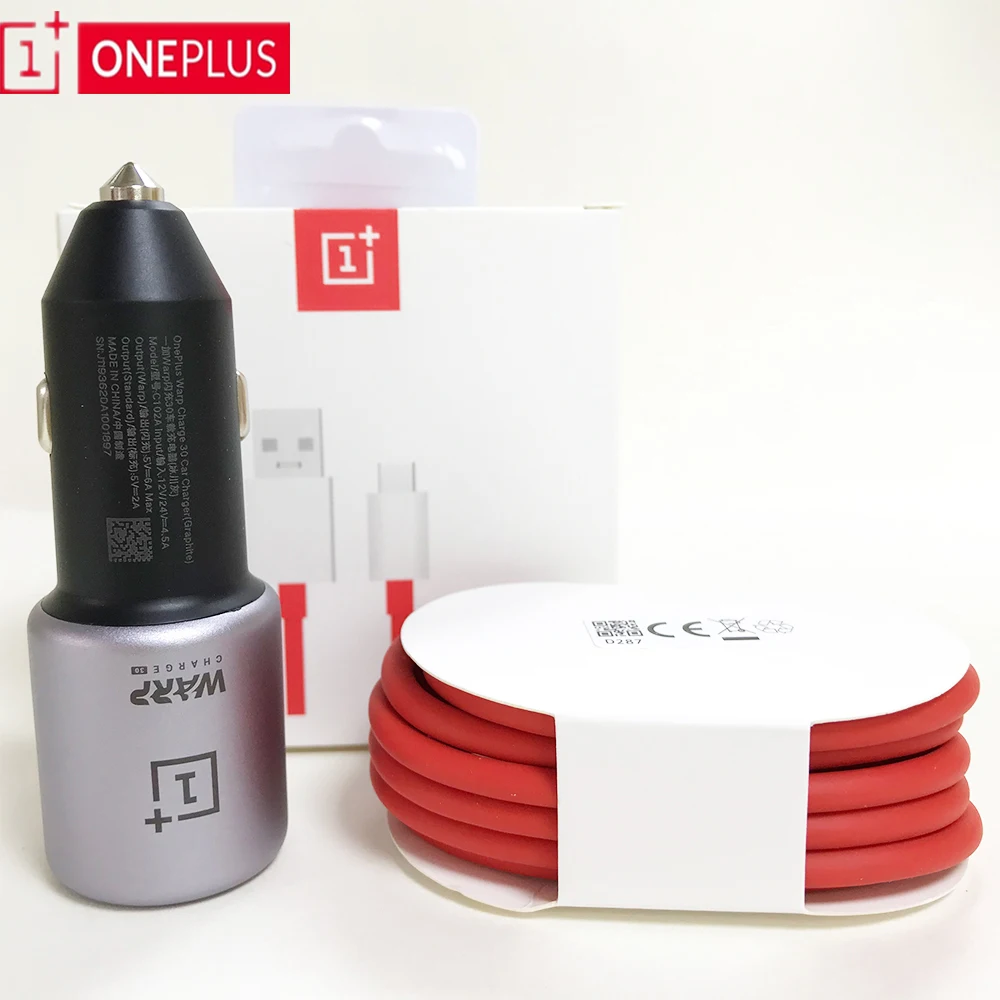 Оригинальное автомобильное зарядное устройство OnePlus Warp Charge 30 макс. 5 в 6 А Вт для