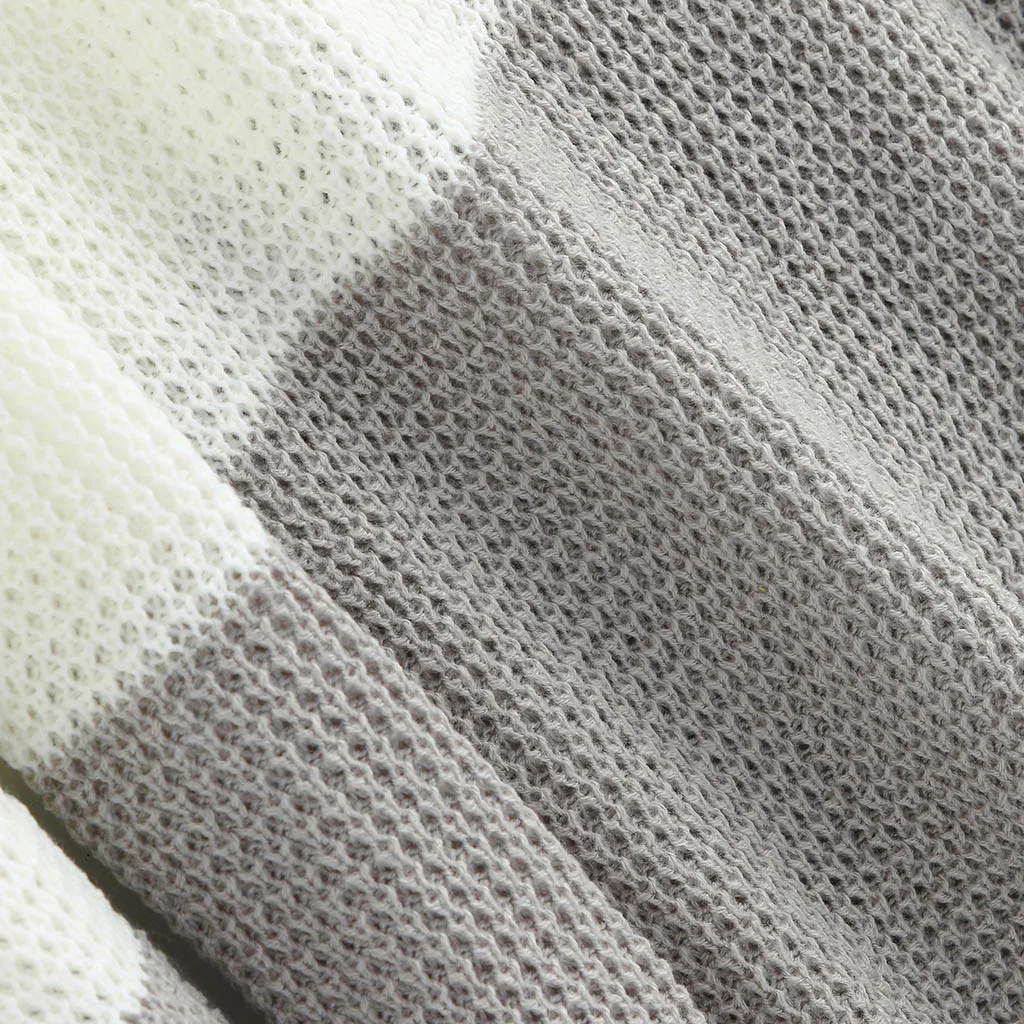 Женский вязаный свитер с круглым вырезом повседневный Свободный Топ длинным