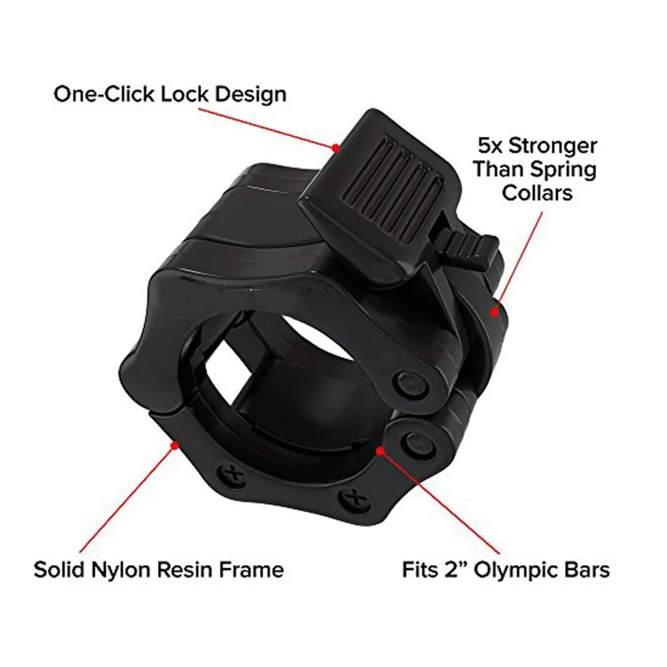 2 шт. ошейники для штанги быстроразъемный нескользящий зажим 1- дюймов диаметр