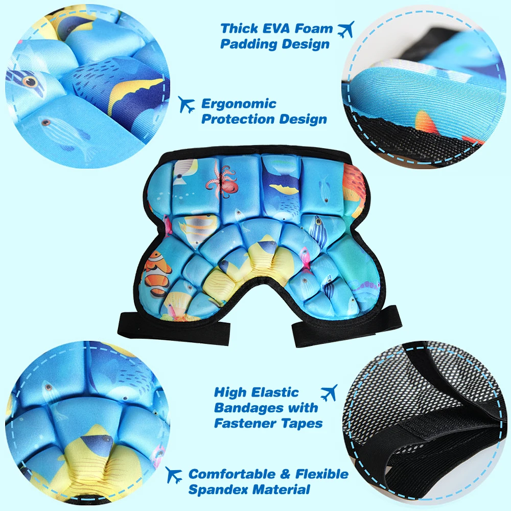 Детская одежда в стиле Хип Pad 3D бедра мягкие защиты для лыжи коньки сноуборд