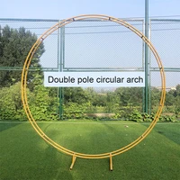 New Wedding Props Metal Circle Ring Double Rod Round Arch Shelf Rod Arch Arc Shaped Wedding Background decoration Flower Door