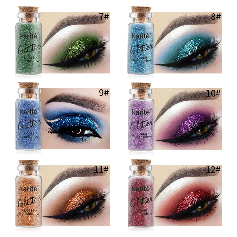 Eva's Lures Glitter Eye shadow Powder Pearl Shiny Waterproof Long Lasting Diamonds Shadow for Make up |