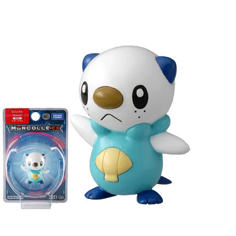 10 oshawott Takara Tomy подлинный Покемон чармандер белка Mimikyu Raichu Mudkip Oshawott Пикачу snorlax 4 см коллекция игрушка фигурка подарки - Цвет: 10 oshawott