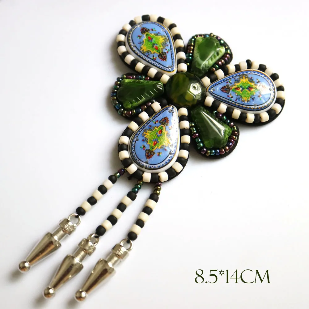 Нашивки для одежды этнические ручной работы 3D с пайетками самостоятельного