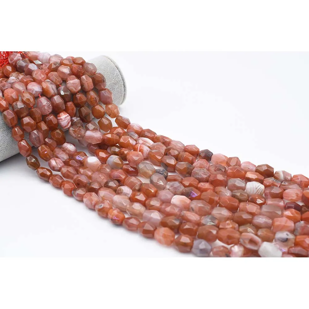 

11x14mm AA Natural Faceted chalcedony/South Red Agate Stone Beads For DIY necklace bracelet jewelry making 15 "free delivery