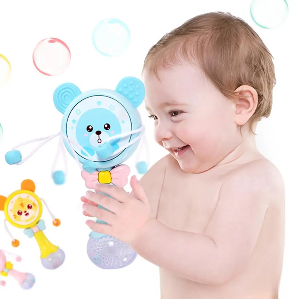 

ZK20 Baby Music Flashing Teether Rattle Toys Rabbit Hand Bells Mobile Infant Pacifier Weep Tear Newborn Early Educational Toys