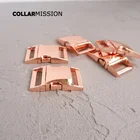 Металлические Боковые изогнутые пряжки из розового золота, Прочная Фурнитура, крепкий замок безопасности, детали для рукоделия, цинковый сплав CK25M02