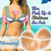 stickable waterproof ultra push up bra pads 1 pair silicone invisible bra chest pad sn hot