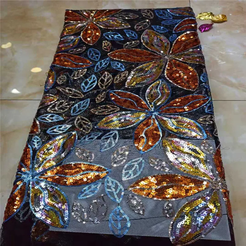 2020 высокое качество Французский 3D Тюль многоцветный африканская кружевная ткань