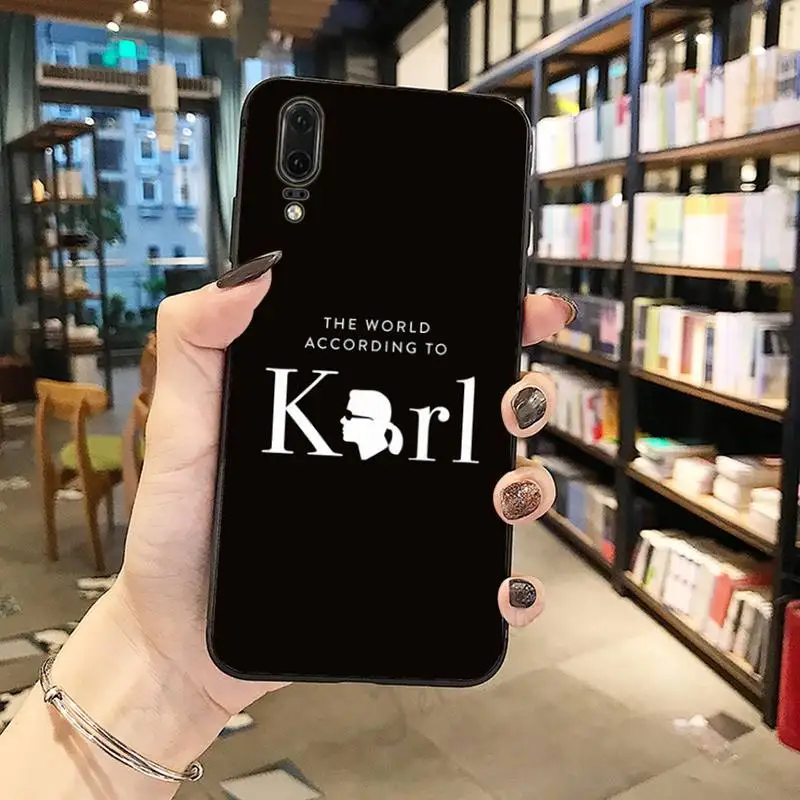 

Luxury brand designer KARLs Lagerfeld Phone Case For Huawei honor Mate P 9 10 20 30 40 Pro 10i 7 8 a x Lite nova 5t Cover Funda
