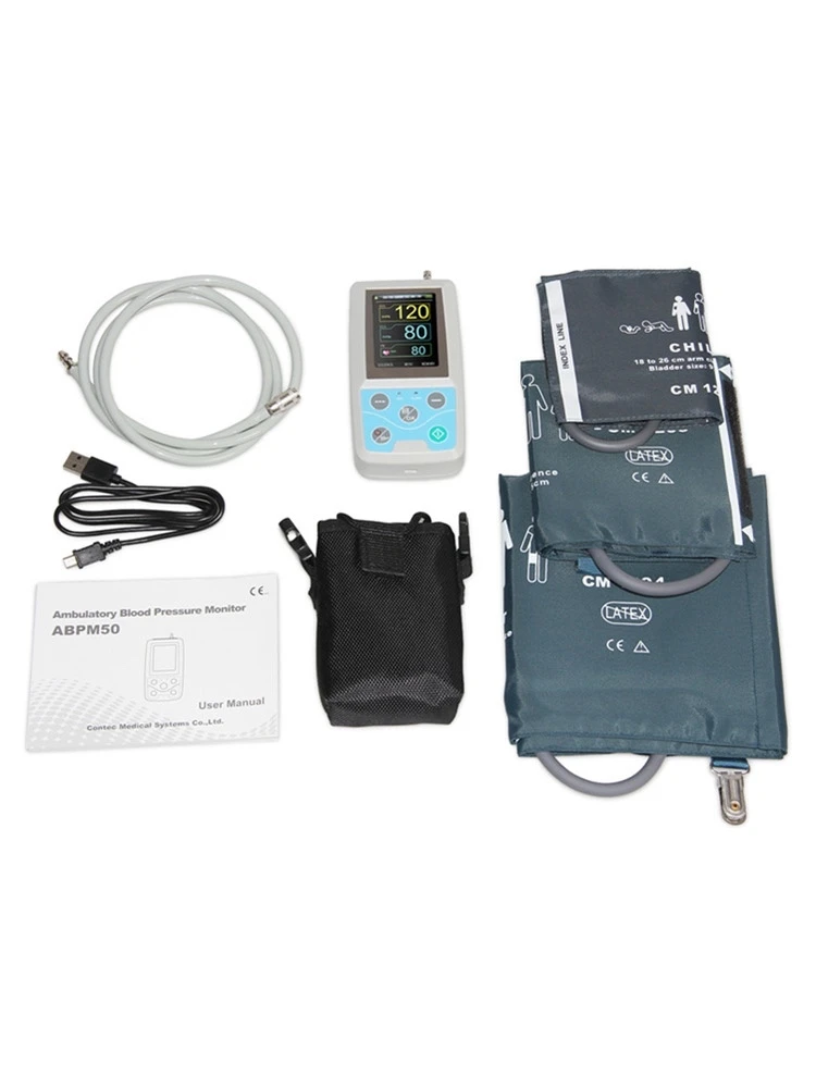 Монитор кровяного давления CONTEC tensiometro CE/FDA новый 24H ABPM50 Holter монитор с программным