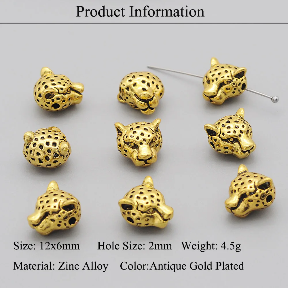15pcs/lot Lotus Yoga DIY Jewelry Spacer Beads Wholesale Bracelet Making Helemet Crown Night Owl Tiger Head Factory Price Leopard | Украшения