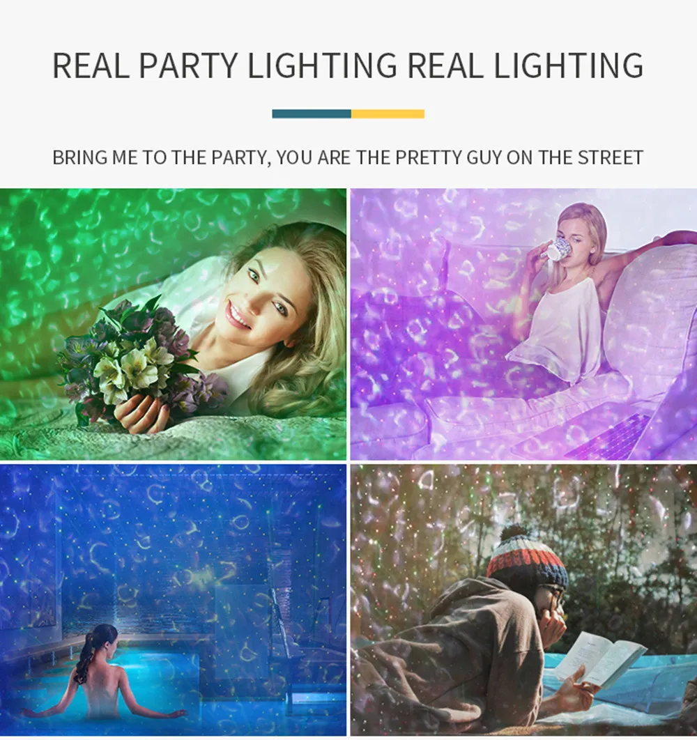 Цветной проектор звездного неба с Bluetooth и USB музыкальный проигрыватель голосовым