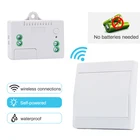 Беспроводной умный переключатель Saful с автономным питанием, пульт дистанционного управления, 1 клавиша, 1 канал, водонепроницаемый, без батареи, для умного дома