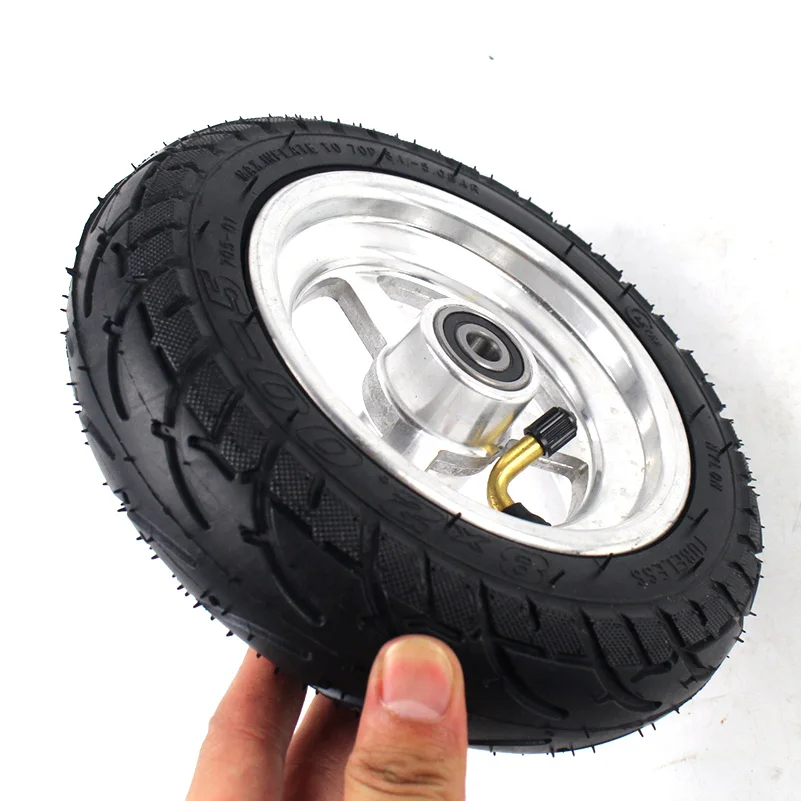 tire and hub Хорошее качество 8x2. 00-5 бескамерные шины колеса шины 8*2,00-5 ступицы колеса карманный велосипед мини велосипед электрический инвалидная коляска колеса мотор - Цвет: tire and hub