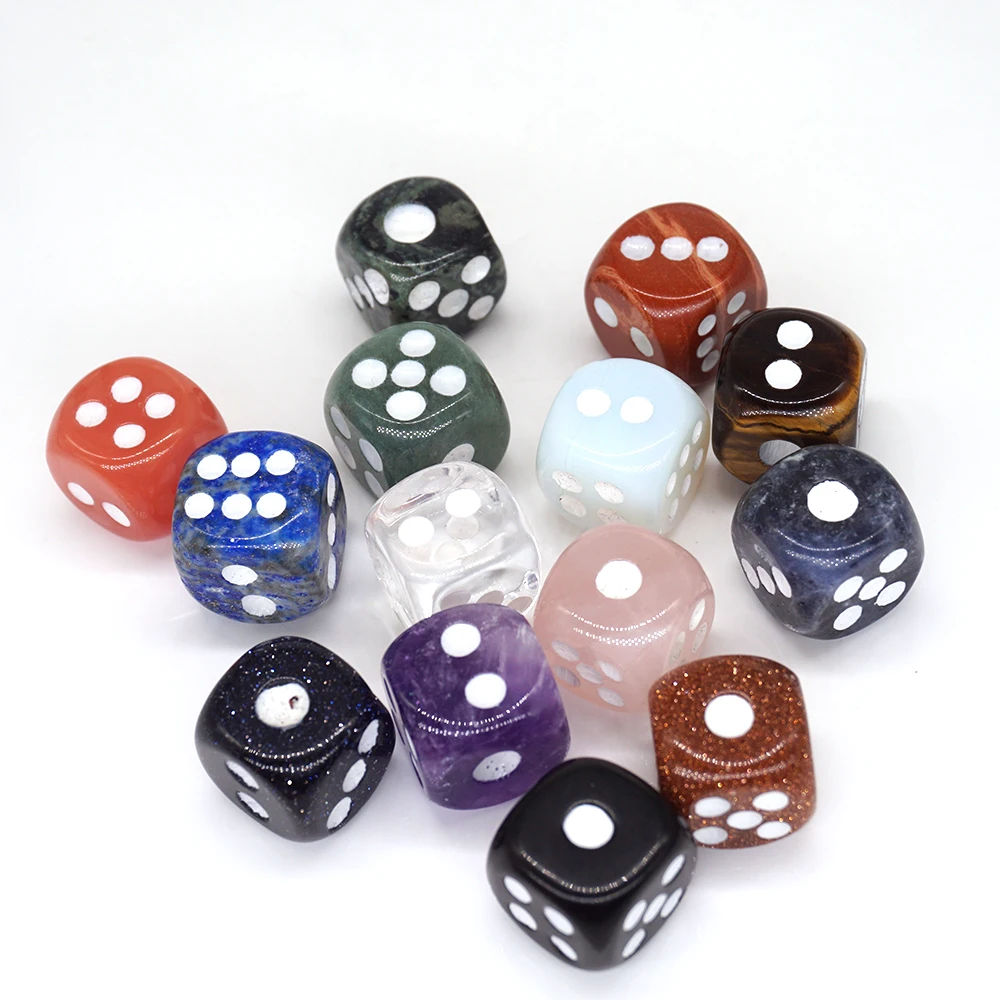 Натуральный камень диаметром 15 мм Исцеляющие кубики D6 энергетические кристаллы