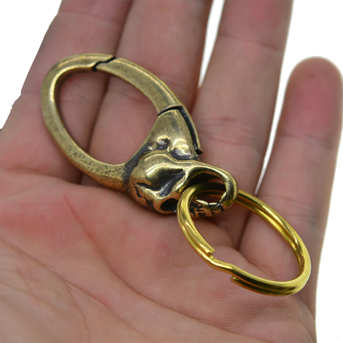 Ручная работа Весенняя оснастка овальная голова необработанная латунь японский