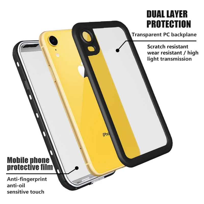 Shellbox IP68 Waterproof Phone Case For iPhone 11 Pro Max XR XS 6S 8 7 Plus Shockproof Soft TPU Silicone Underwater Cover | Мобильные