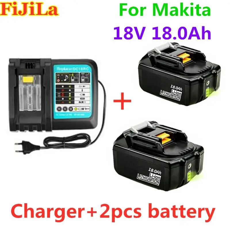 

18V 18.0A Ricaricabile Battery18000mAh Li-Ion di Batteria Della Batteria Potere per MAKITA BL1880 BL1860 BL1830 + 3A Caricatore