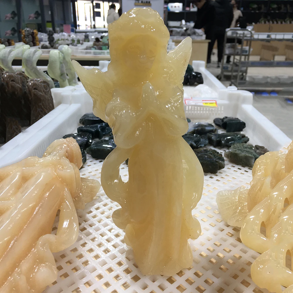 

1 шт., Мексиканский нефритовый ангел, украшение для дома и гостиной, художественное украшение, открытые чакры для восстановления духовной си...