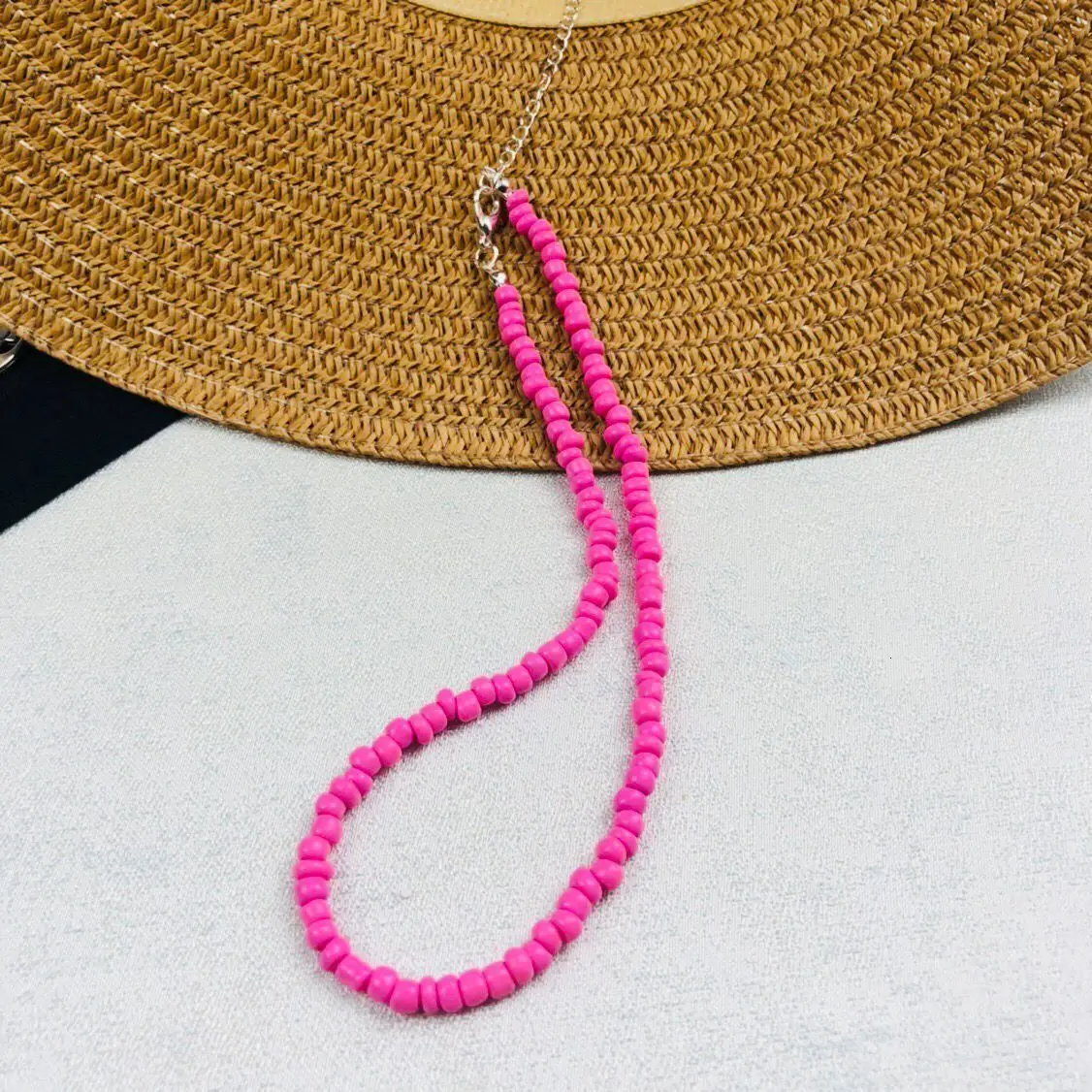 Boho красочные маленькие бусы колье для женщин Простой Бисероплетение Цветок ожерелье ручной работы воротник ювелирные изделия колье Femme