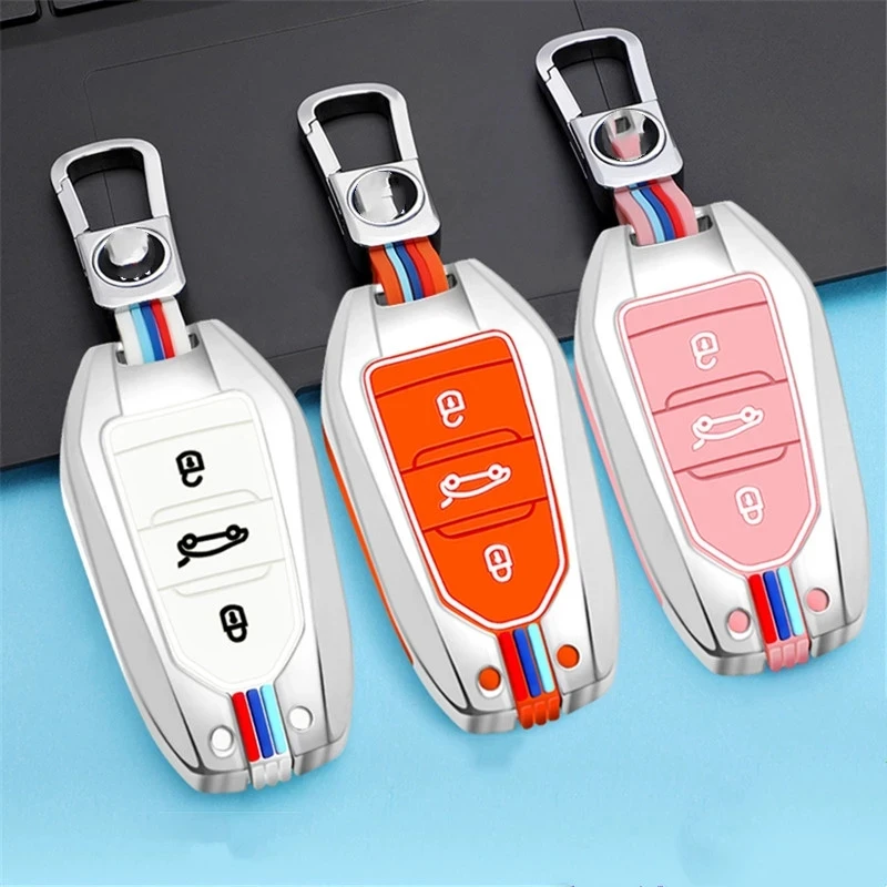 

Car Key Case For Peugeot 207 3008 208 308 2008 307 508 5008 407 301 206 Citroen C1 C2 C3 C4 Grand Picasso C5 Ds 3 5 Cover