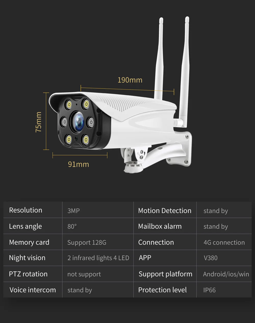 1536P 3MP уличная камера HD полноцветная камера ночного видения беспроводная 4G sim-карта CCTV камера IP66 Водонепроницаемая Камера Безопасности s
