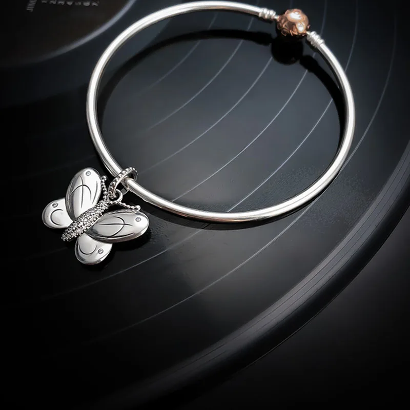 

Authentic 925 Sterling Silver Charm New Butterfly Innovative Flying Pendant Fit Pandora Women Bracelet & Necklace Diy Jewelry