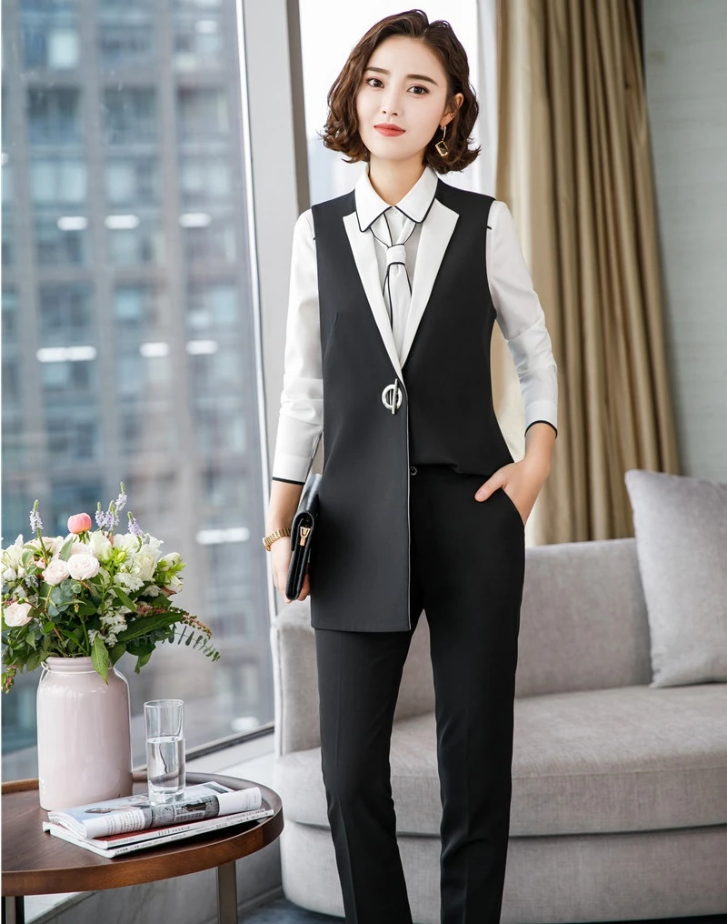 Униформа дизайнерские брючные костюмы для женщин деловые рабочие со штанами