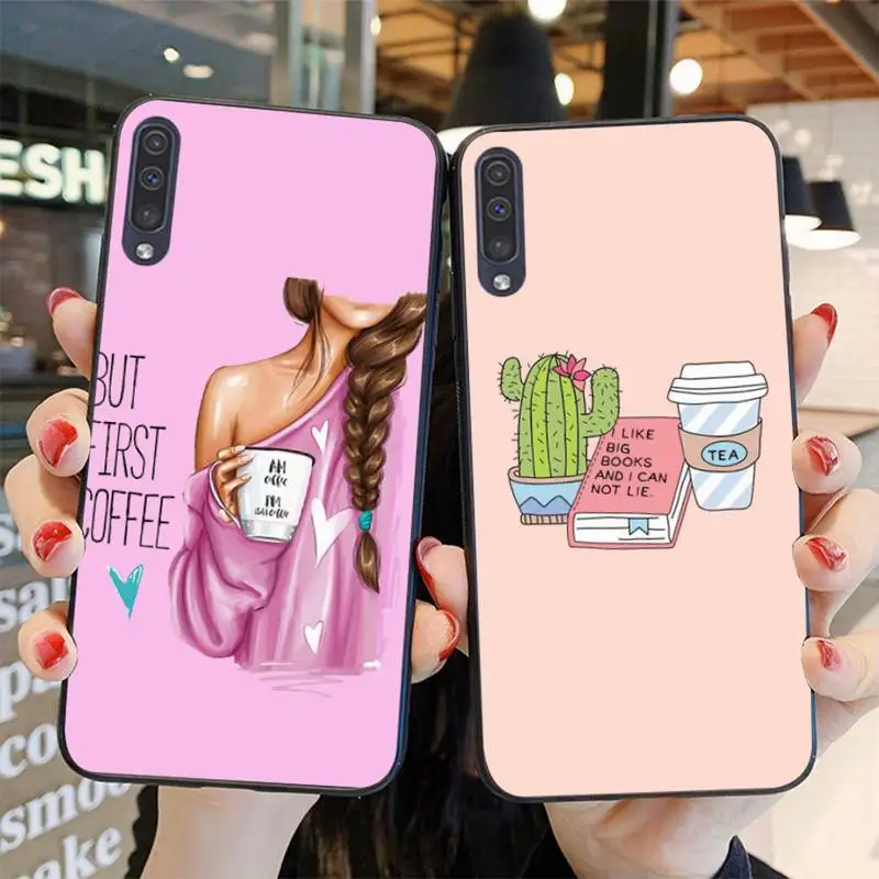 

Books And Coffee Phone Case For Samsung A51 A71 A40 A50 A70 A10 A20 A30 A6 A7 A8 A9