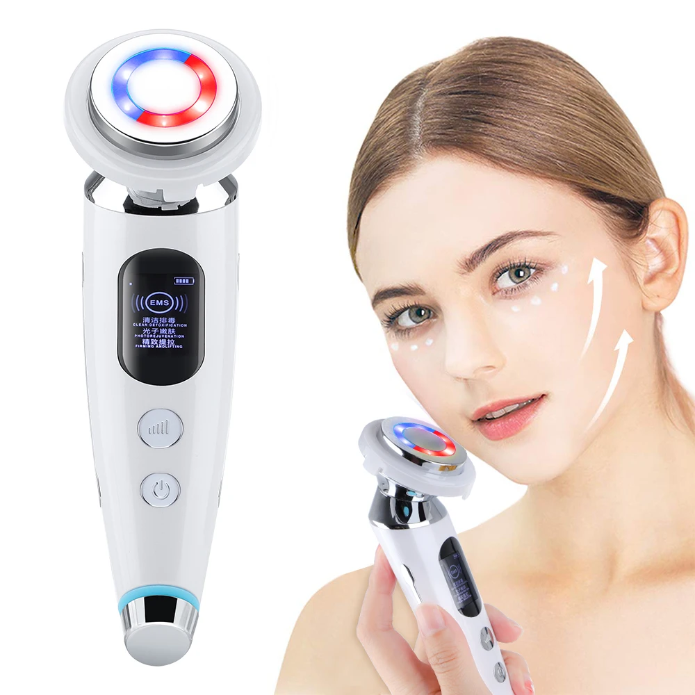 

Skin Rejuvenation Face Lifting Wrinkles Removal Facial Massager Mesotherapy Electroporation Radio Frequency LED Photon Skin Care