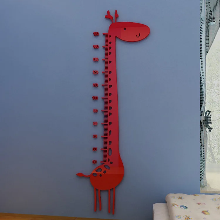 Наклейки с измерителем роста оленя линейка декор для детской комнаты настенные
