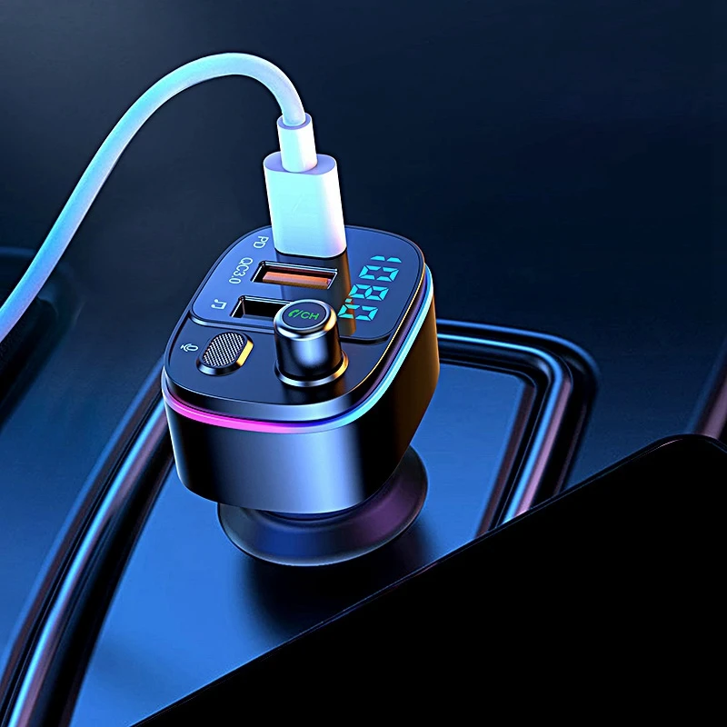 FM-передатчик Bluetooth 5 0 Автомобильный MP3-плеер беспроводной автомобильный комплект