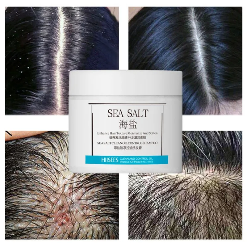 Шампунь с морской солью средство для борьбы перхотью снимает зуд уменьшает