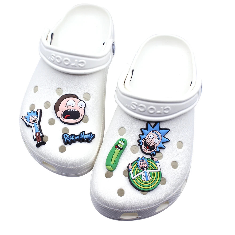 1pc Funny Cartoon Shoe Charms Buckles For Clogs Sandals Garden Shoes DIY Croc Accessories Decoration For Kids X-mas Gifts