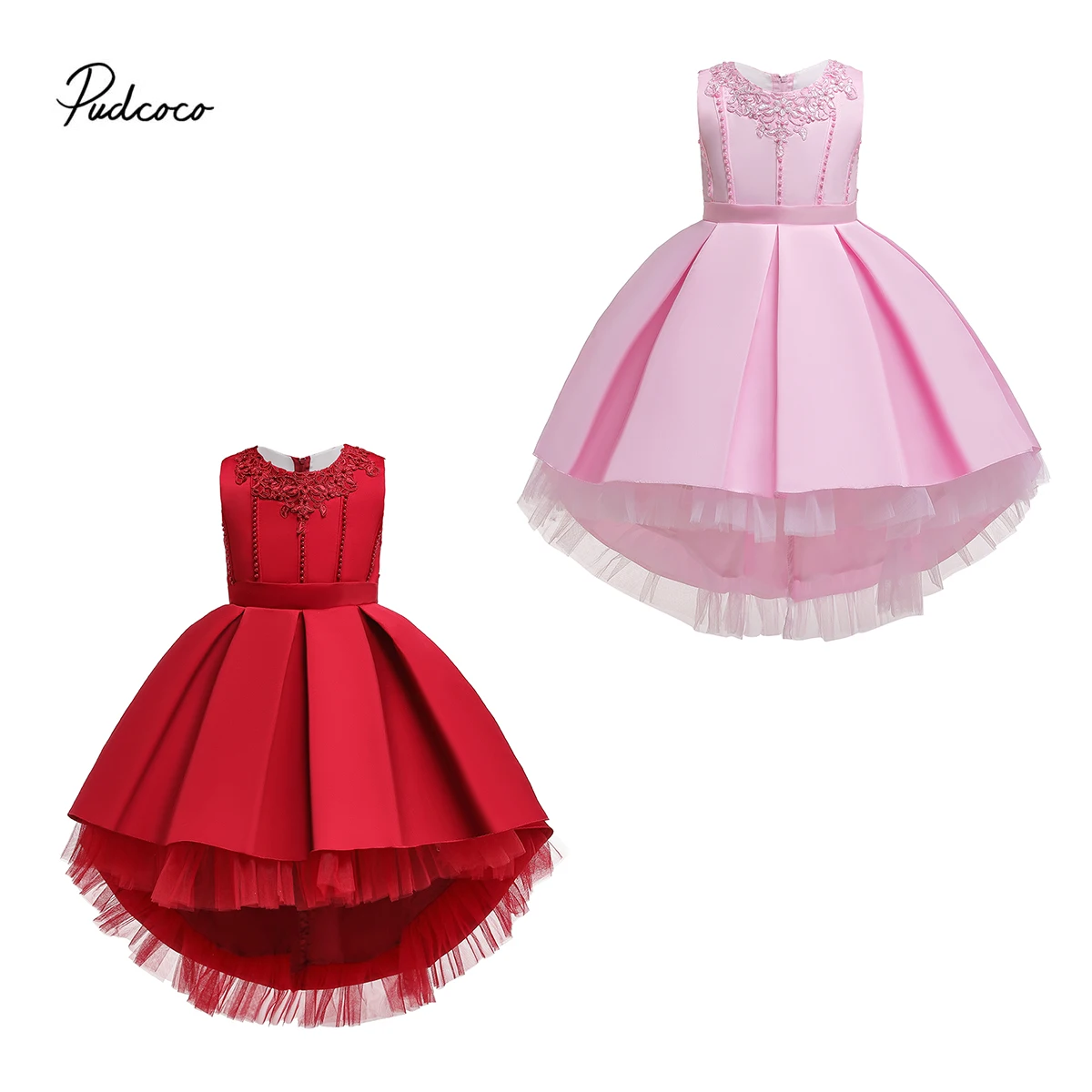 2019 Брендовое вечернее платье принцессы для девочек с принтом Корона маленьких