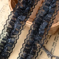 hot sale eva garment accessories double black doll dress lace