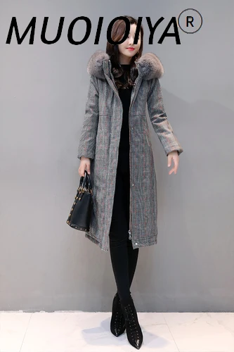 

Толстый теплый женский пуховик, роскошная одежда с капюшоном из лисьего меха, 2022 Фирменное пальто на 90% утином пуху, женский пуховик, зимняя ...