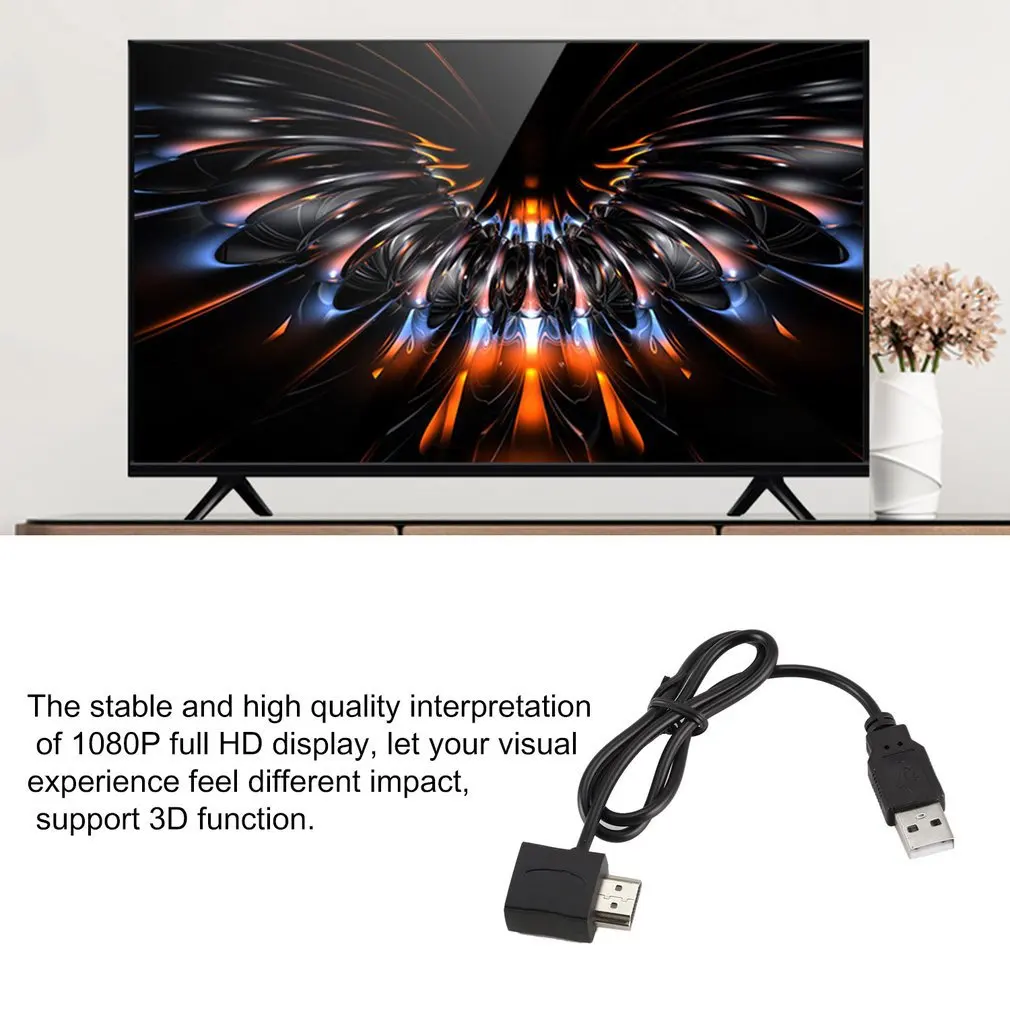 Портативный 50 см USB 2 0 HDMI Совместимый телефон удлинитель Кабель питания для 1080P HDTV