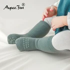 Детские носки для новорожденных, удобные толстые зимние детские махровые хлопковые осенние нескользящие носки с подошвой для маленьких мальчиков и девочек